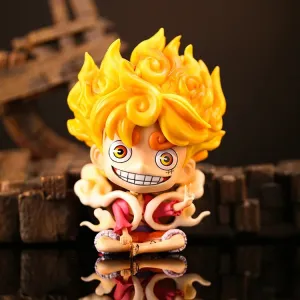 One Piece | Monkey D Luffy Gear 5 Sun God Nika Anime Action Figure | Red | 12.5 Cm | Celebrity Doll