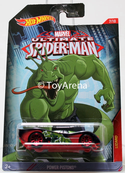 Gaming Statue Hot Wheels Marvel Ultimate Spider-Man 2015 Power Pistons 1/64 Rare Die-Cast