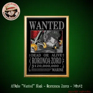 Gardening Kit Affiche "Wanted" Black - Roronoa Zoro