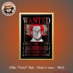 Affiche "Wanted" Black - Shanks le roux Castle Building Progress Achieve