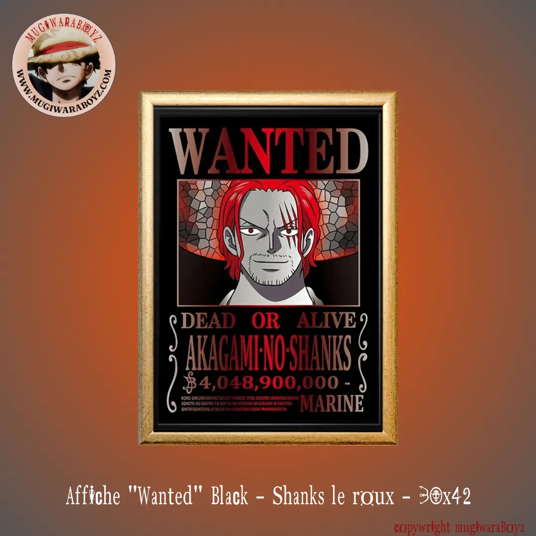 Affiche "Wanted" Black - Shanks le roux Castle Building Progress Achieve