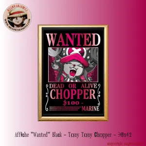 Affiche "Wanted" Black - Tony Tony Chopper Pottery Wheel