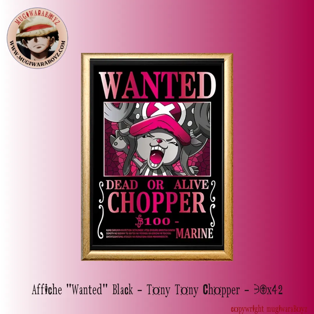 Affiche "Wanted" Black - Tony Tony Chopper Pottery Wheel