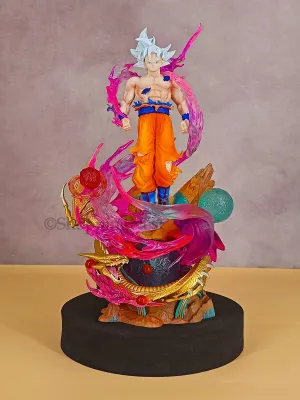 Anime Dragon Ball Gk Fantasy Super Son Goku Figure Anime Ultra Instinct Gk Action Figure Pvc | 28.5 CMS | Vinyl Showcase Premium Showcase