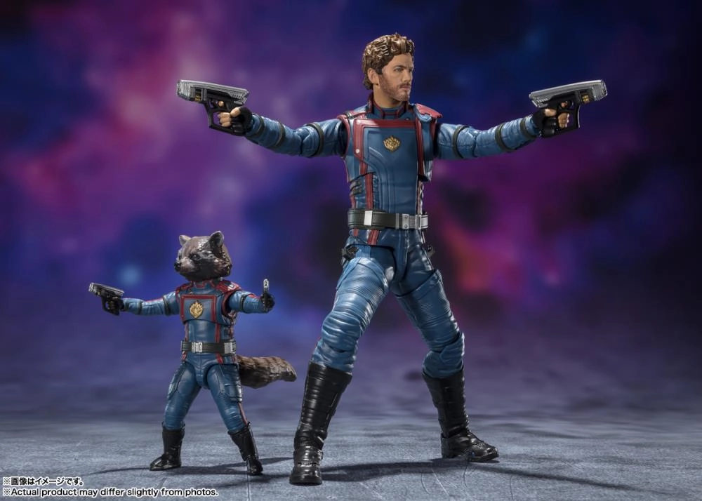 S.H. Figuarts Guardians of the Galaxy Vol. 3 Star-Lord & Rocket Raccoon Action Figure Science fiction