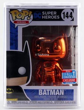 Funko Pop Orange Chrome Batman NYCC 2018 Exclusive with Hard Case Gaming Collection Gallery Worthy