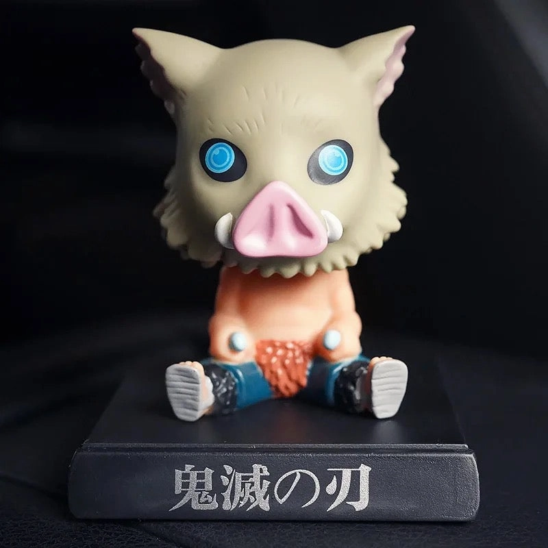 Sustainability Practice Demon Slayer Inosuke Hashibira Bobblehead With Mobile Holder For Cars | 13 CMS |