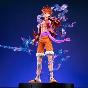 One Piece | Monkey D Luffy Gear 5 Anime Action Figure | Sun God Nika | Red | 18 Cm | Detailed Sculpture