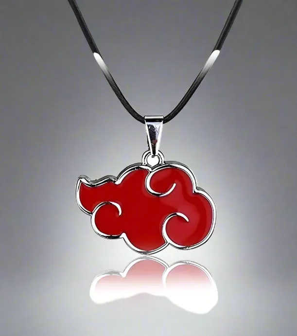Shape Identification Trust Build Naruto Akatsuki Member Cosplay Red Cloud Shape Anime Necklace