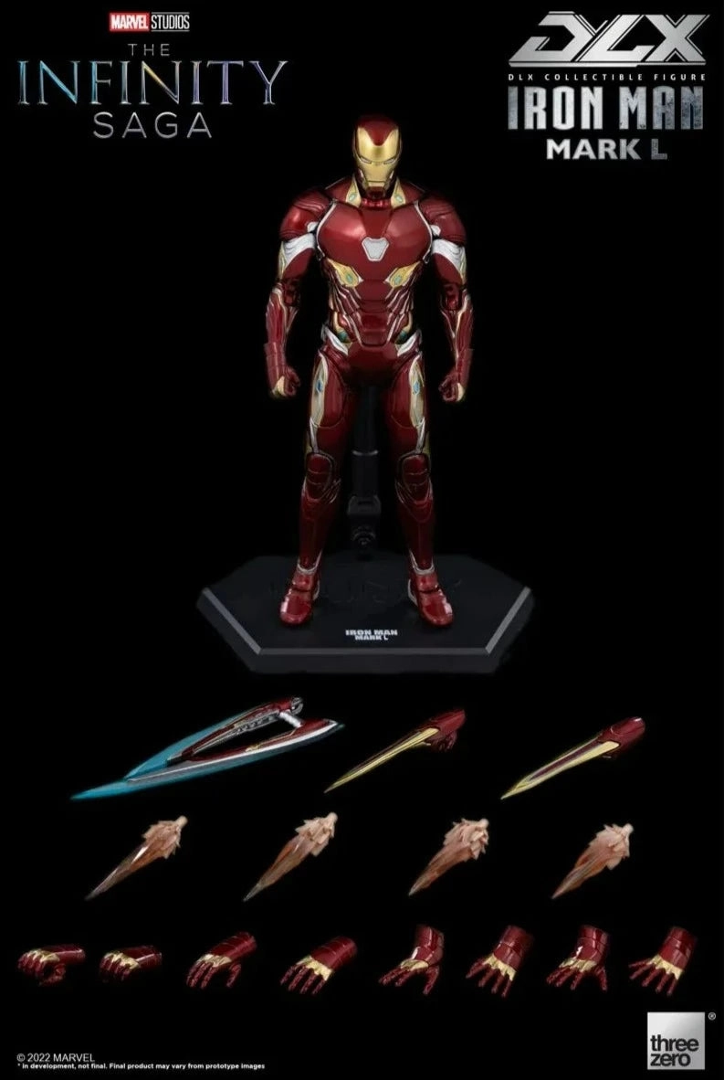 ThreeZero 1/12 Avengers: Infinity Saga Iron Man Mark L 50 DLX Scale Figure Resin Statue Premium Creation