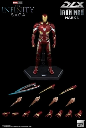 ThreeZero 1/12 Avengers: Infinity Saga Iron Man Mark L 50 DLX Scale Figure Resin Statue Premium Creation