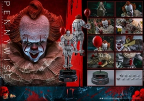 Hot Toys 1/6 IT Chapter 2 Pennywise Sixth Scale Action Figure MMS555 Gift Bundle Art Decor