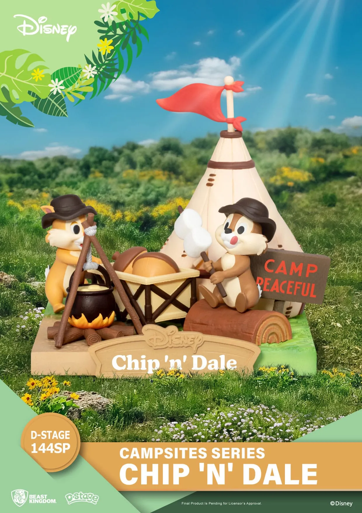 Beast Kingdom Disney Campsite Series Chip & Dale Special Edition D-Stage PVC Diorama Statue Trust Rebuild Nature Lover