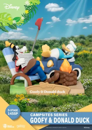 Beast Kingdom Disney Campsite Series Goofy & Donald Duck Special Edition D-Stage PVC Diorama Statue Reflection Law Character Collection