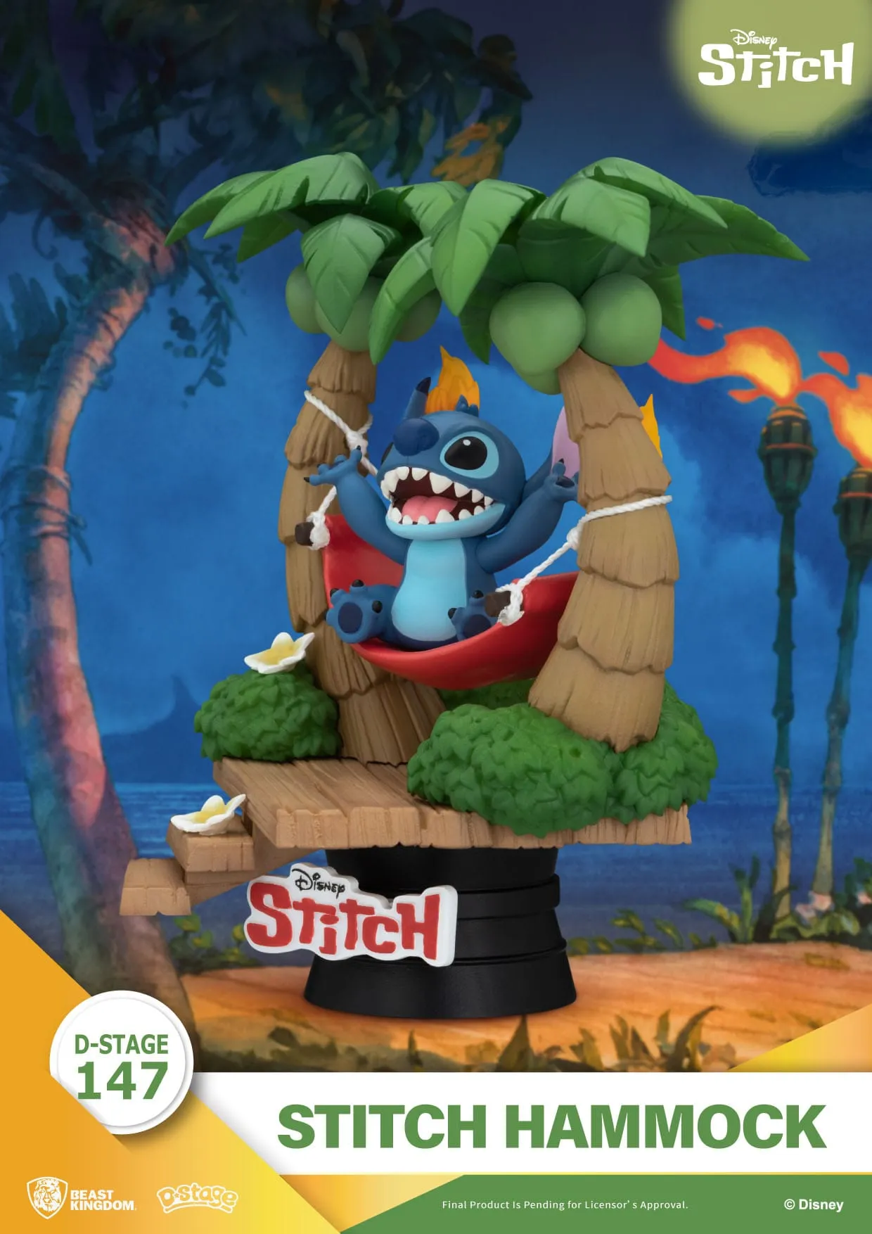 Beast Kingdom Disney Lilo & Stitch Stitch Hammock PVC Diorama Statue Mainstream Appeal