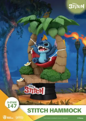 Beast Kingdom Disney Lilo & Stitch Stitch Hammock PVC Diorama Statue SpinOff Idea Animal Care