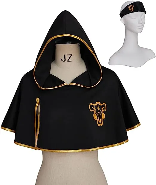 Number Puzzle Black Clover Antler |Cloak Hooded With Headband For Men |