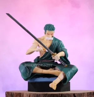 Arctic Animal Home Office One Piece Roronoa Zoro Sitting Ver. 18 Action Figure | 15 Cms |