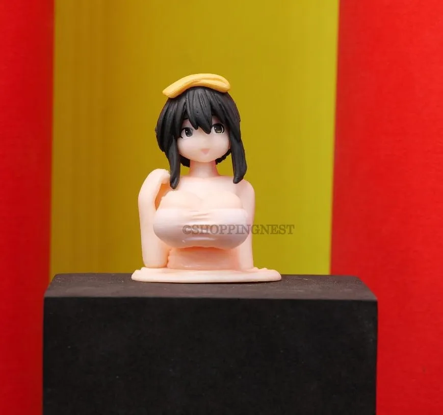 Pewter Figure Chest Shaking Girl Kanako Car Dashboard, Collectables Action  figure | 5.6 cms |