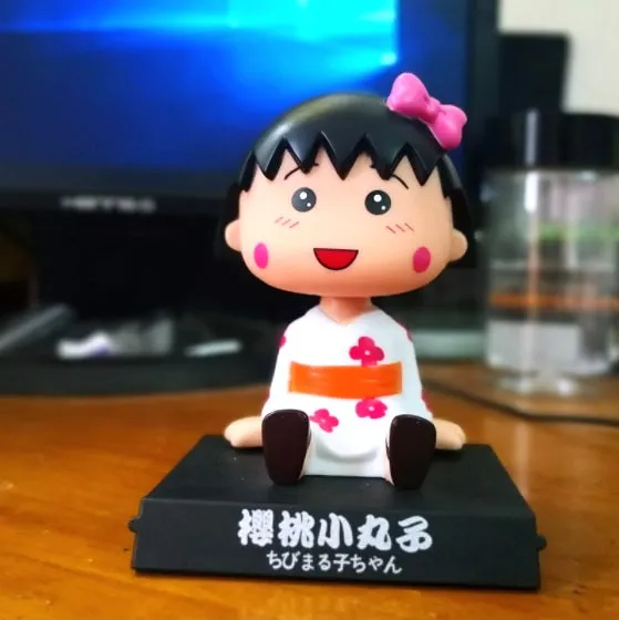 Virtual reality Chi Bi Maruko Bobblehead With Mobile Holder For Cars, Work Desk | 13 CMS |