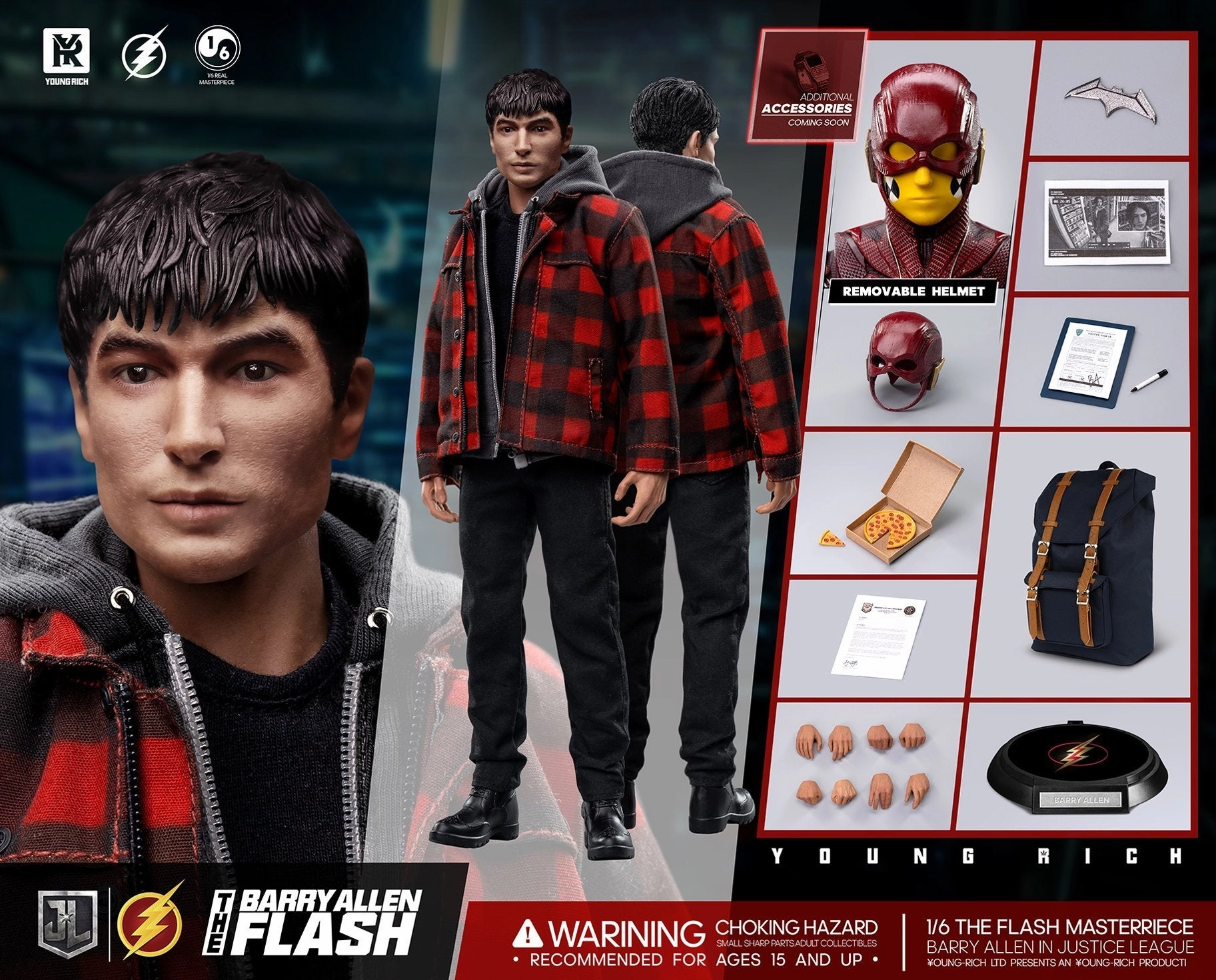 Young Rich 1/6 Barry Allen The Flash (DC Justice League) Sixth Scale Action Figure Legacy Item Miniature Article
