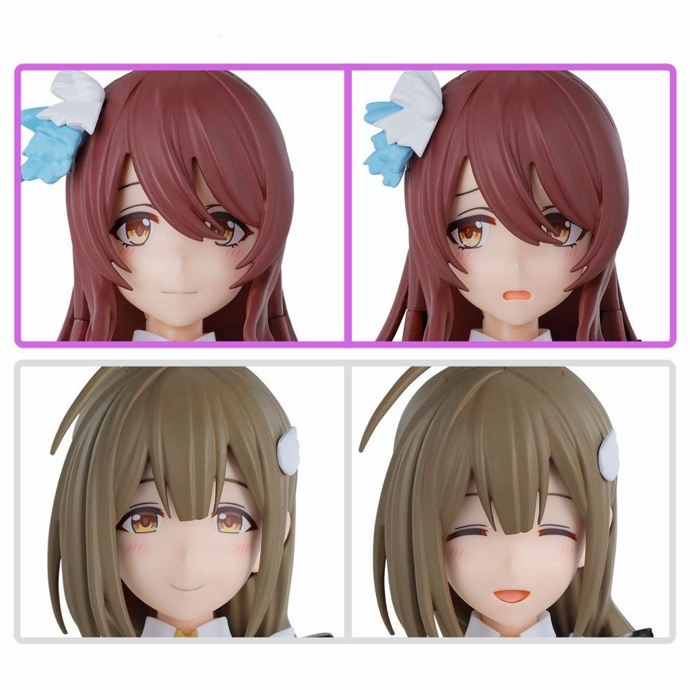 Bandai 30 Minutes Sisters 30MS The Idolmaster: Shiny Colors Option Hair Style & Face Parts (Tenka Osaki & Chiyuki Kuwayama) Accesory Model Kit Character Sculpture