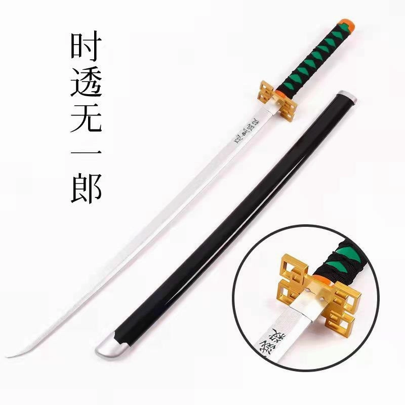 Demon Slayer Muichiro Tokito Blade Wooden Katana for Cosplay Sword  | 105 Cms | Sports Figure