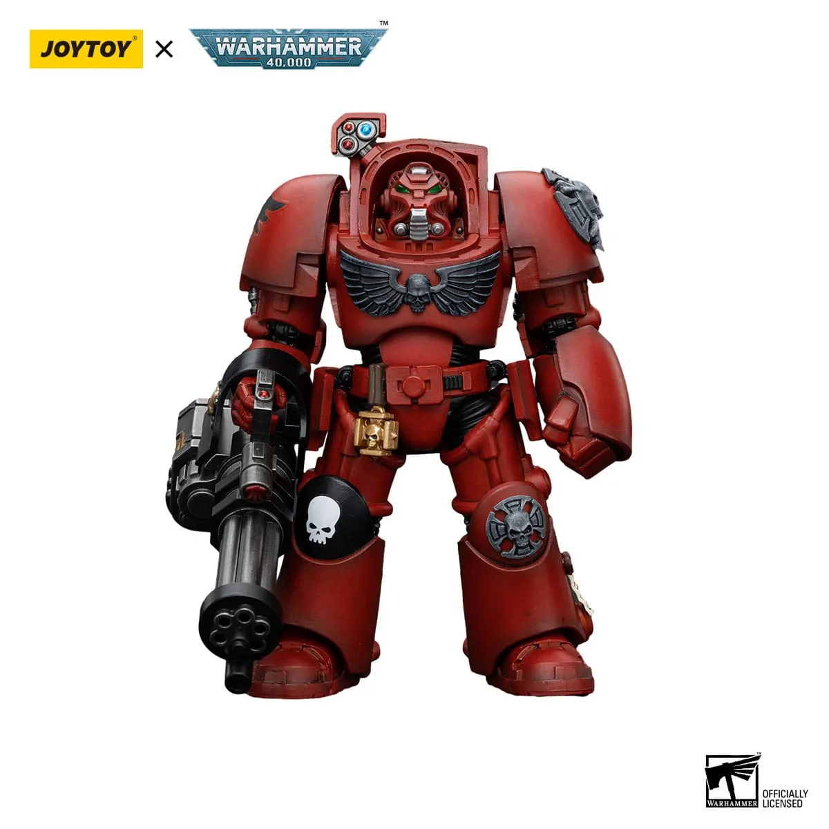 JOYTOY Warhammer The Horus Heresy Blood Angels Terminator Squad Terminator with Assault Cannon 1/18 Action Figure Sensory Exploration Partnership Work