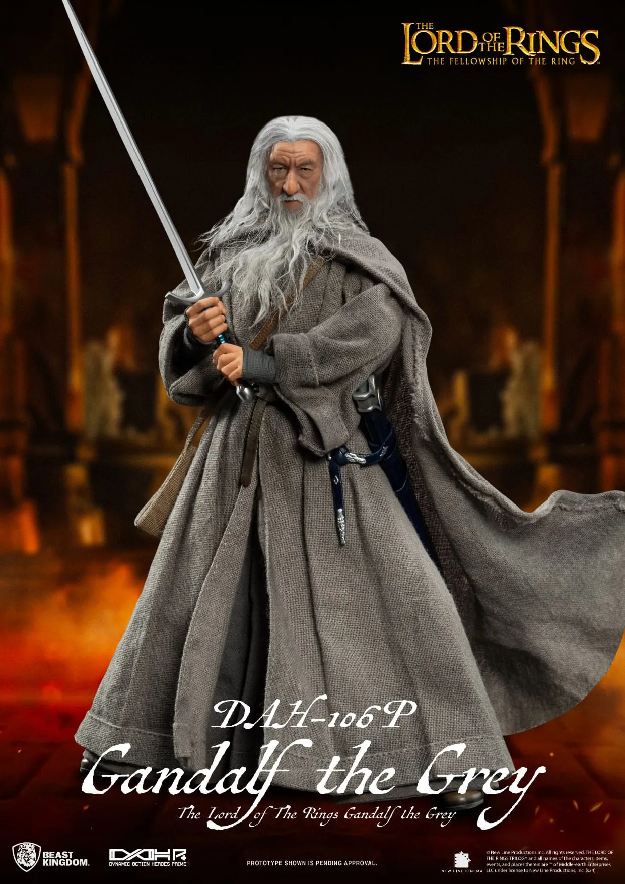 Collectible Creation Beast Kingdom Lord of the Rings Dynamic 8ction Heroes Gandalf the Grey 1/9 Action Figure