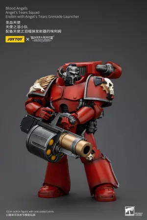 JOYTOY Warhammer The Horus Heresy Blood Angels Angel's Tears Squad Erelim with Angel's Tears Grenade Launcher 1/18 Action Figure Melody Making Sound Effect