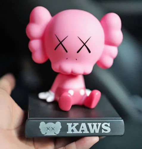 Research Process Kaws Bearbrick Bobblehead With Mobile Holder For Cars | 13.5 CM  |