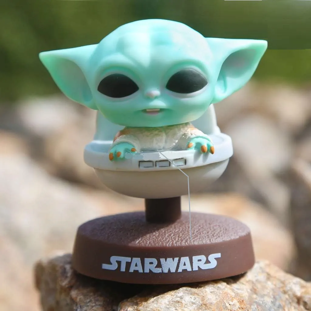 Standard Raise Strategy Development Baby Yoda Star Wars Mandalorian Model 2 Bobblehead Car Dashboard |10 CM |