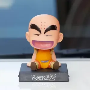 Character Display DBZ Krillin Bobblehead With Mobile Holder For Cars, Study Table | 13 CMS |
