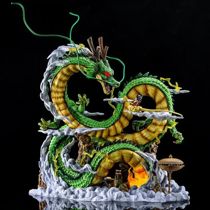 DBZ Shenron The Dragon With Kid Goku Premium Figure With Lights 53 CM Teen Bedroom