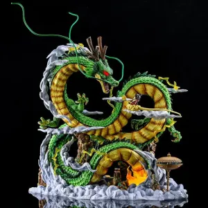 DBZ Shenron The Dragon With Kid Goku Premium Figure With Lights 53 CM Teen Bedroom