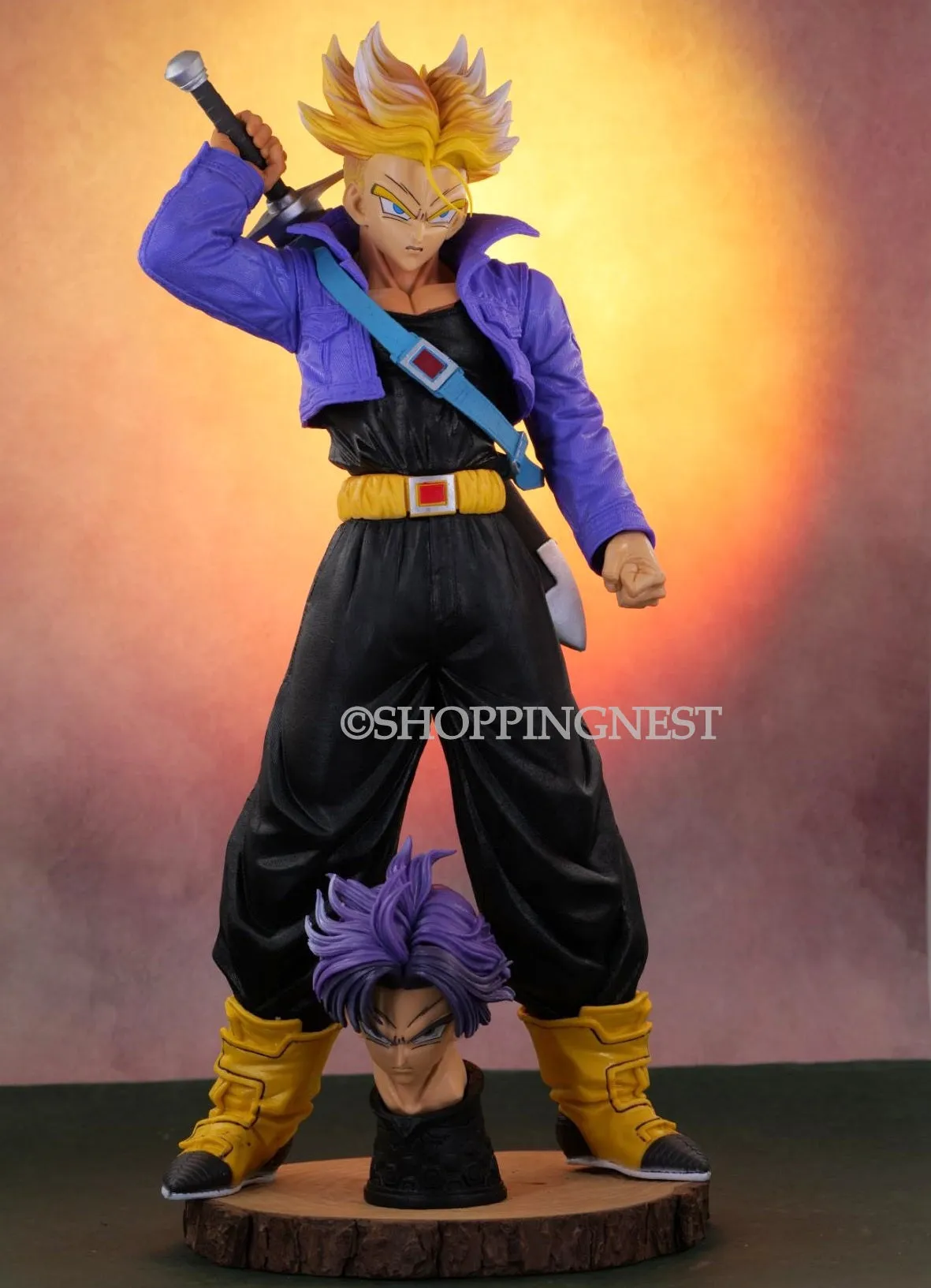 Family friendly DBZ Trunks Changeable Heads Action Figure |  43 CM |