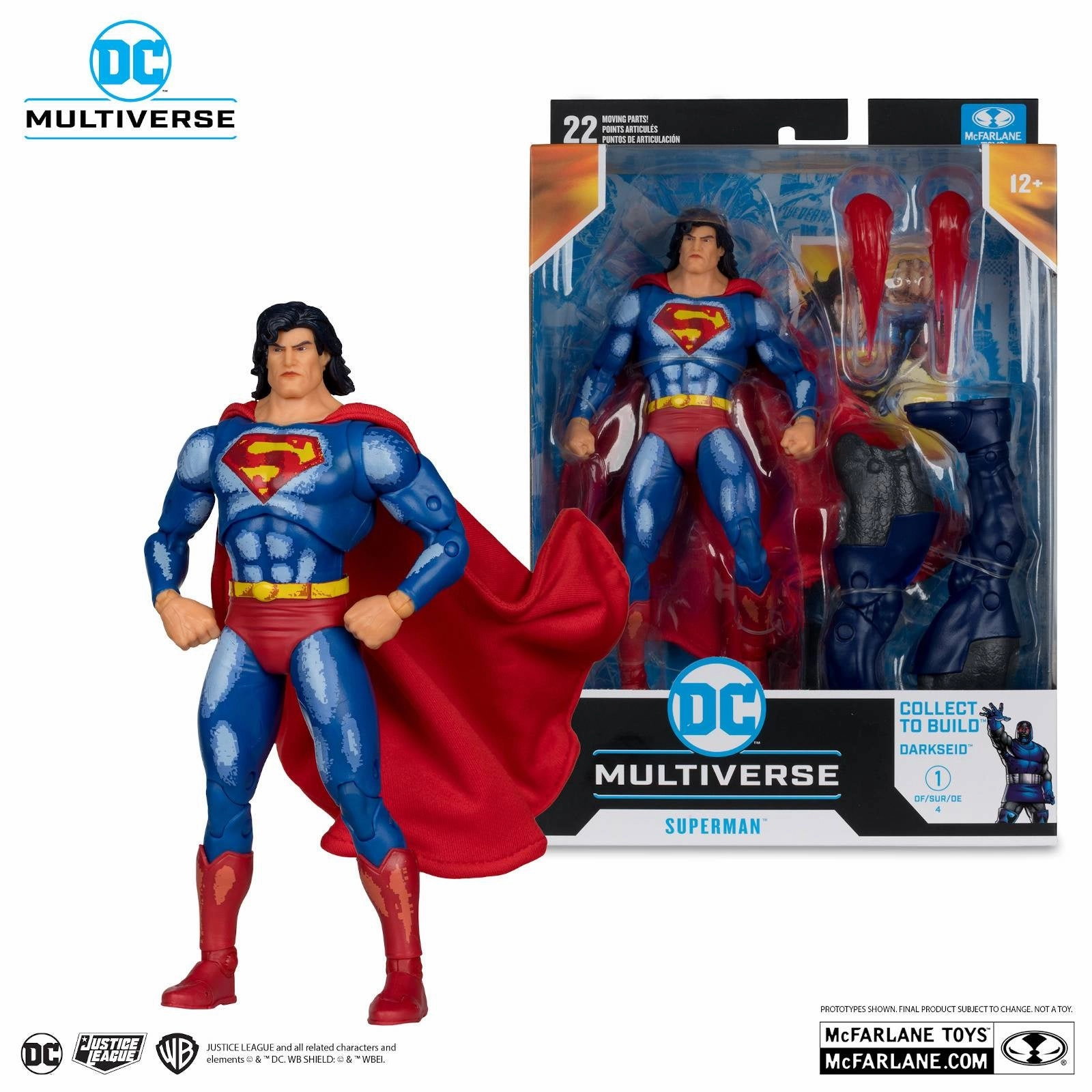 PVC Display DC BUILD-A 7IN WV14 JL TASK FORCE SUPERMAN AF