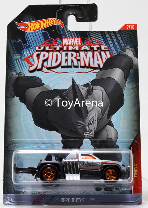 Hot Wheels Marvel Ultimate Spider-Man 2015 Repo Duty 1/64 Rare Die-Cast Desktop Toy