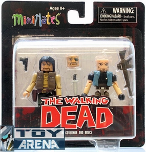 Glow In Dark Minimates The Walking Dead Series 4 The Governor and Bruce Pack Action Figure