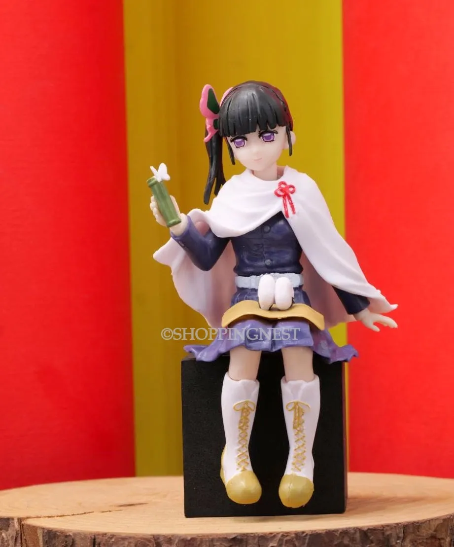 Wedding Cake Topper Demon Slayer  Kanao Tsuyuri Perching Sitting Eating Action Figure | 13.5 CM  |