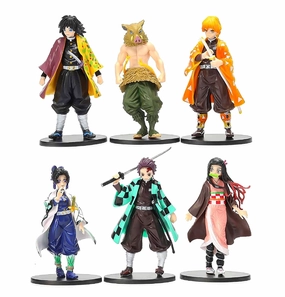 Superhero Pose Demon Slayer Anime Set Of 6 Big Size Action Figures PVC Models Anime Figurines | 16 Cms |