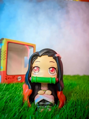 Demon Slayer Kimetsu No Yaiba Kamado Nezuko Sitting Action Figure | 10 Cms | Designer Goods