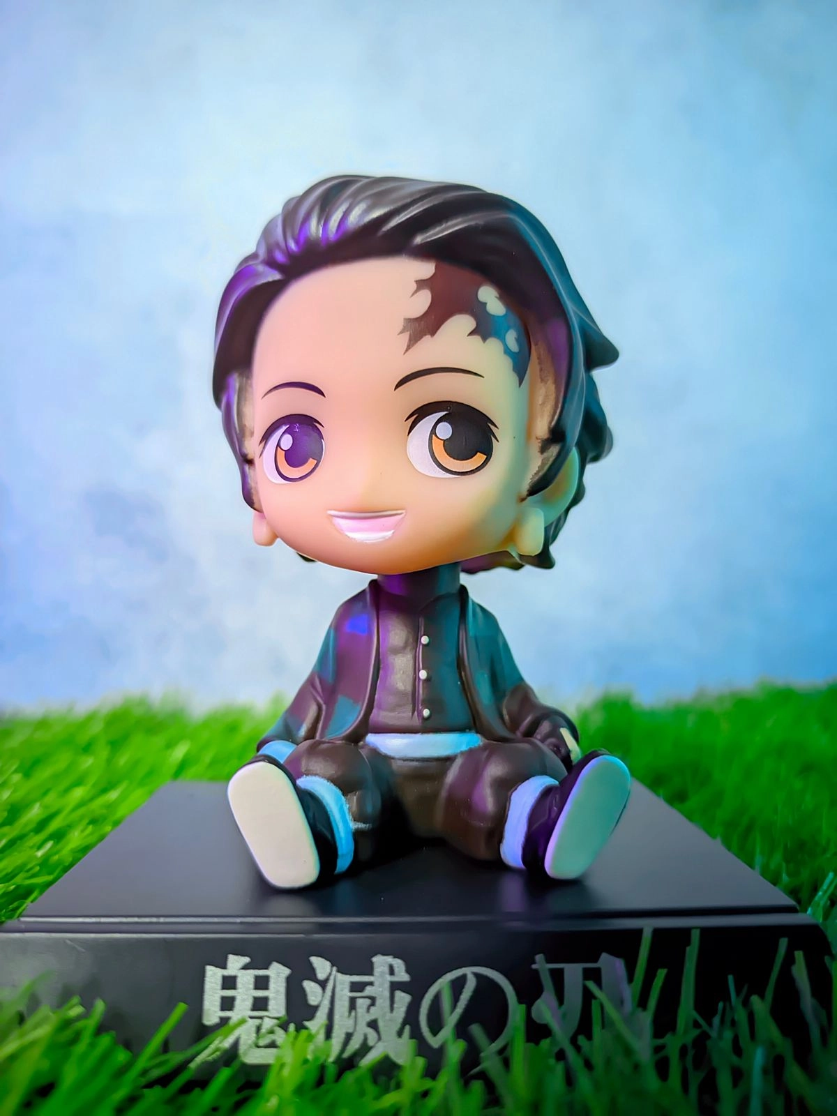 Demon Slayer Tanjiro Kamado Bobblehead With Mobile Holder For Cars | 14.5 CMS | Dragon Figure Ancient Sculpture