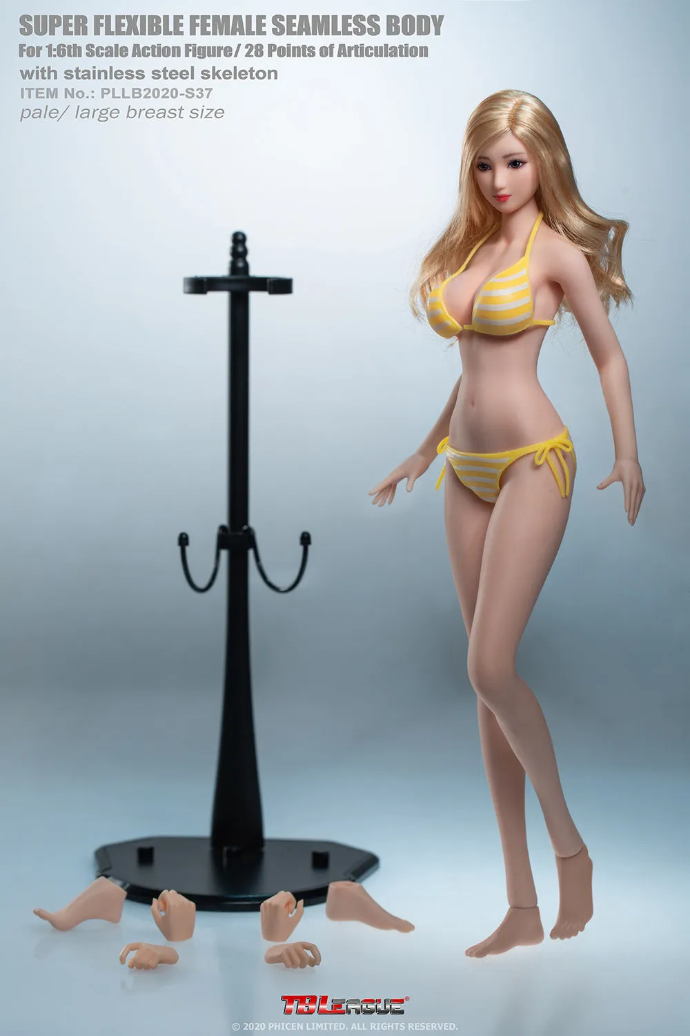 Phicen TBLeague S37 Anime Style Female Seamless 1/6 Body Action Figure Word Game Quest Complete