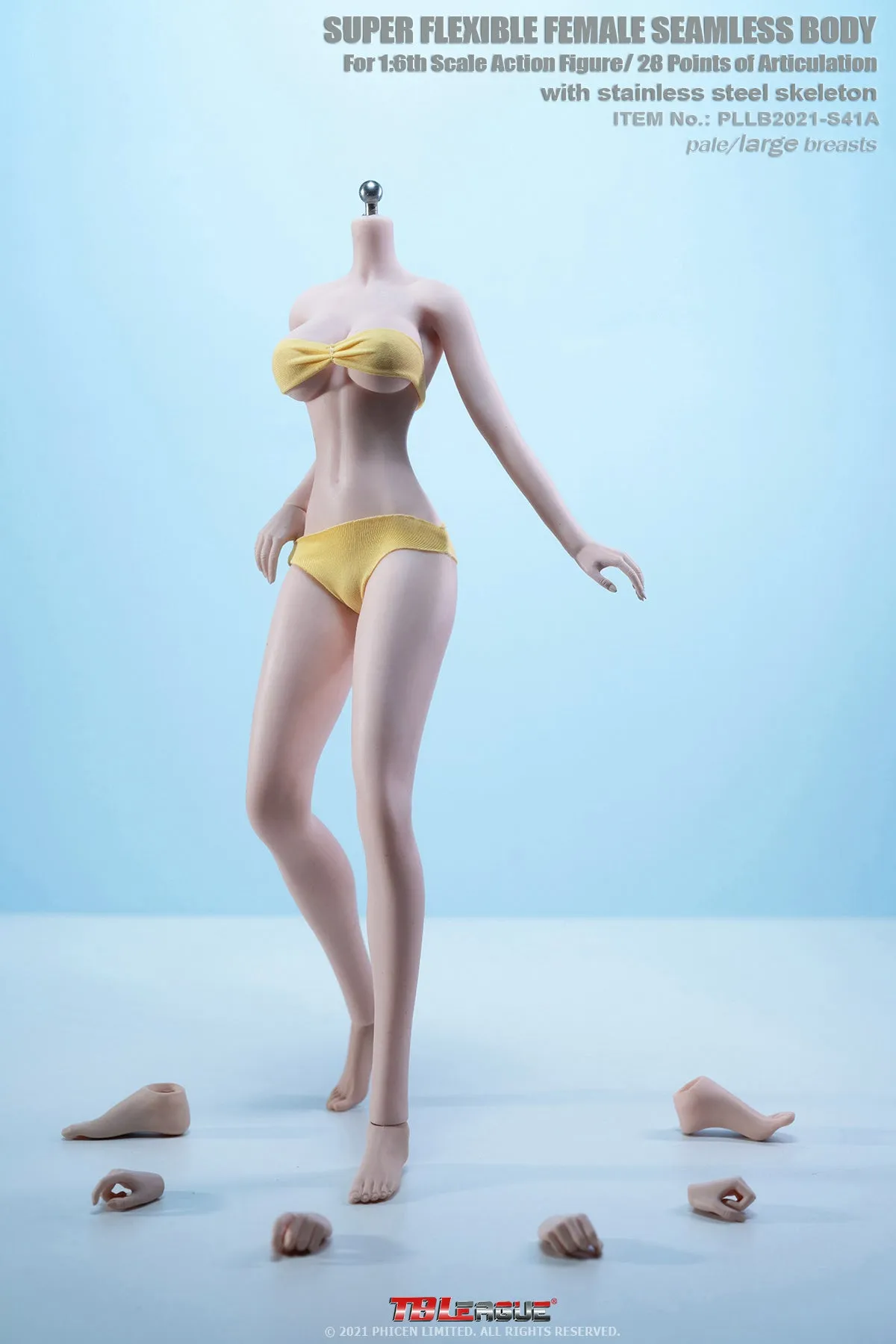 Phicen TBLeague S41A Pale, Large Bust Female Seamless 1/6 Body Action Figure Proton Neutron Debate Practice