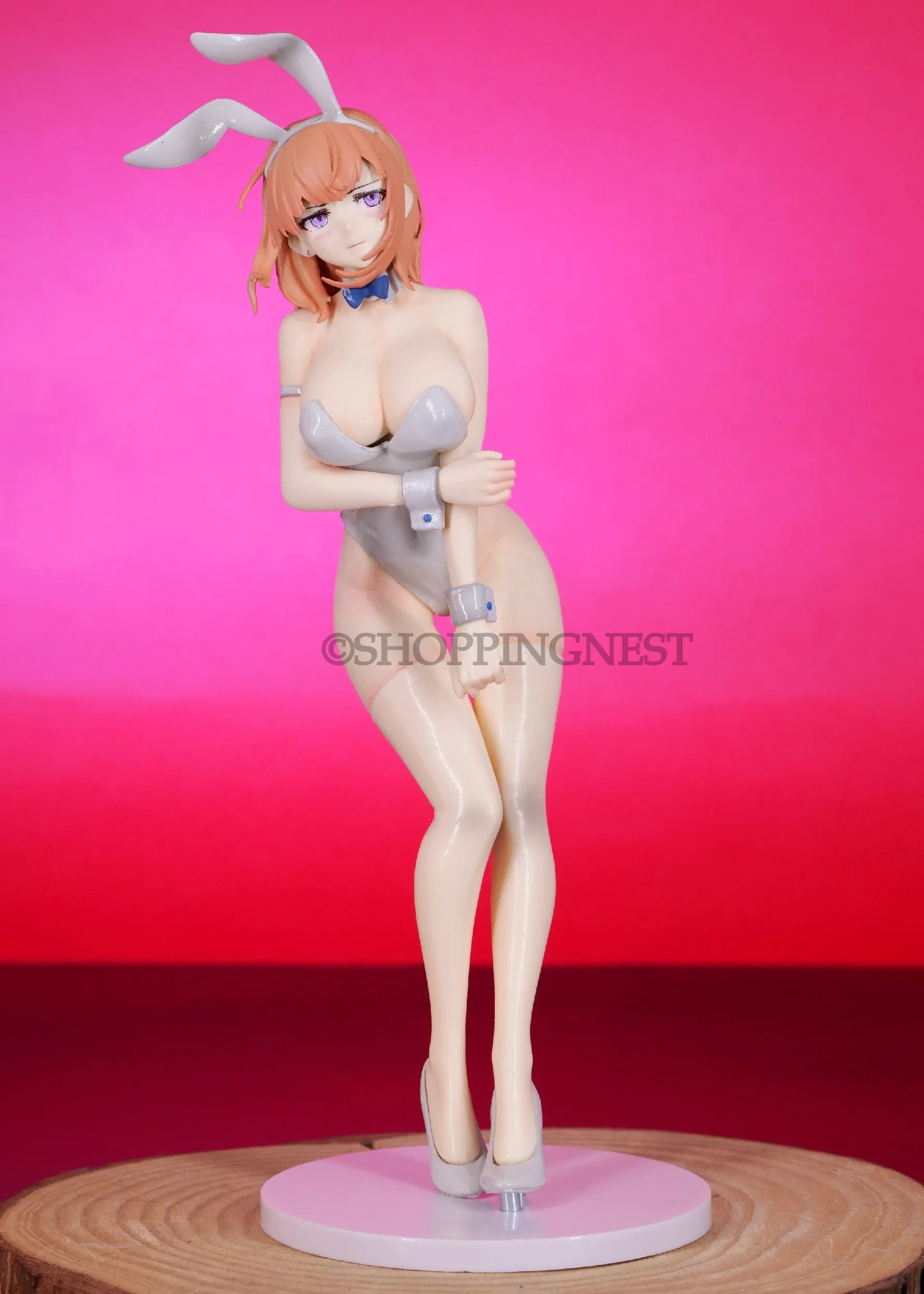 Gaming Creation Collector's item Anime Sexy Girl Action Figure Miss White Bunny Shy Kawaii Girl Figurine PVC | 23CMS |