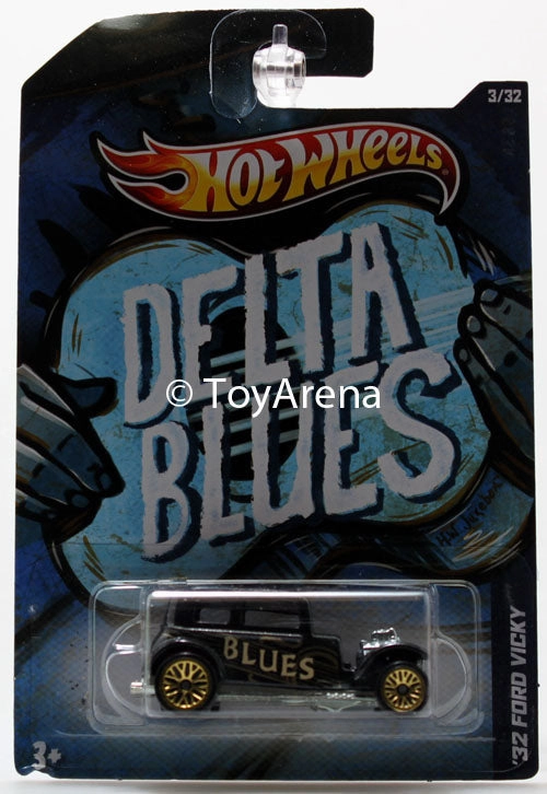 PVC Goods Book Character Hot Wheels Jukebox Delta Blues 1932 Ford Vicky Diecast Vehicle 3/32 Dark Blue