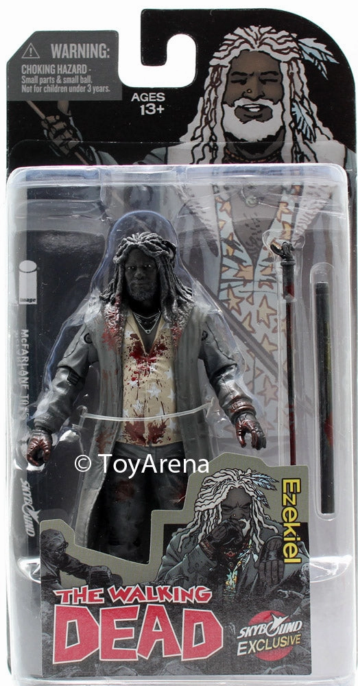 Fashion Doll Skybound Exclusive The Walking Dead Ezekiel Black and White Bloody Action Figure