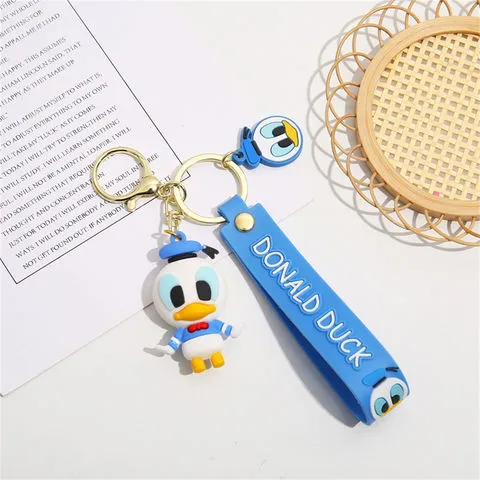 School Project Donald Duck Silicone Keychain | 3D Lanyard Keychain | Premium | Disney | Solid Construction