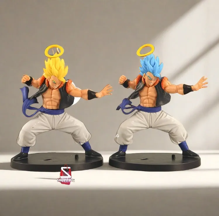 Dragon Ball Z Gogeta Set of 2 Blue and Yellow Hair Action Figures |16.5 Cms| Multi Pack